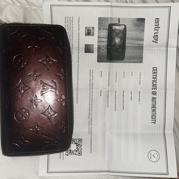 Louis Vuitton Dark Brown Embossed Wallet - Picture 1 of 6